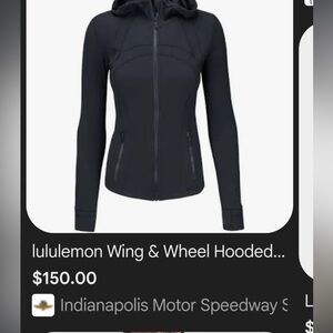 Black lululemon jacket size 8